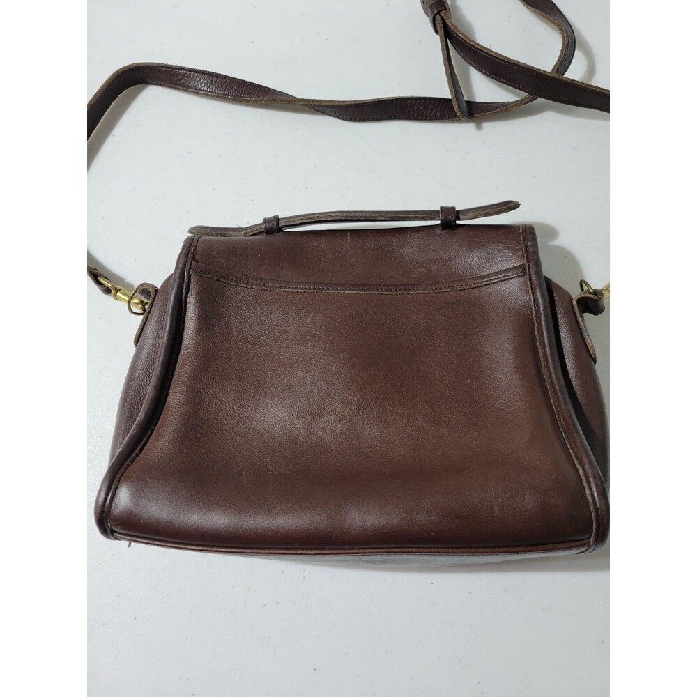 Vintage COACH 9870 Court Shoulder Bag Purse Chocolate Brown Leather Turn Lock - Picture 6 of 16